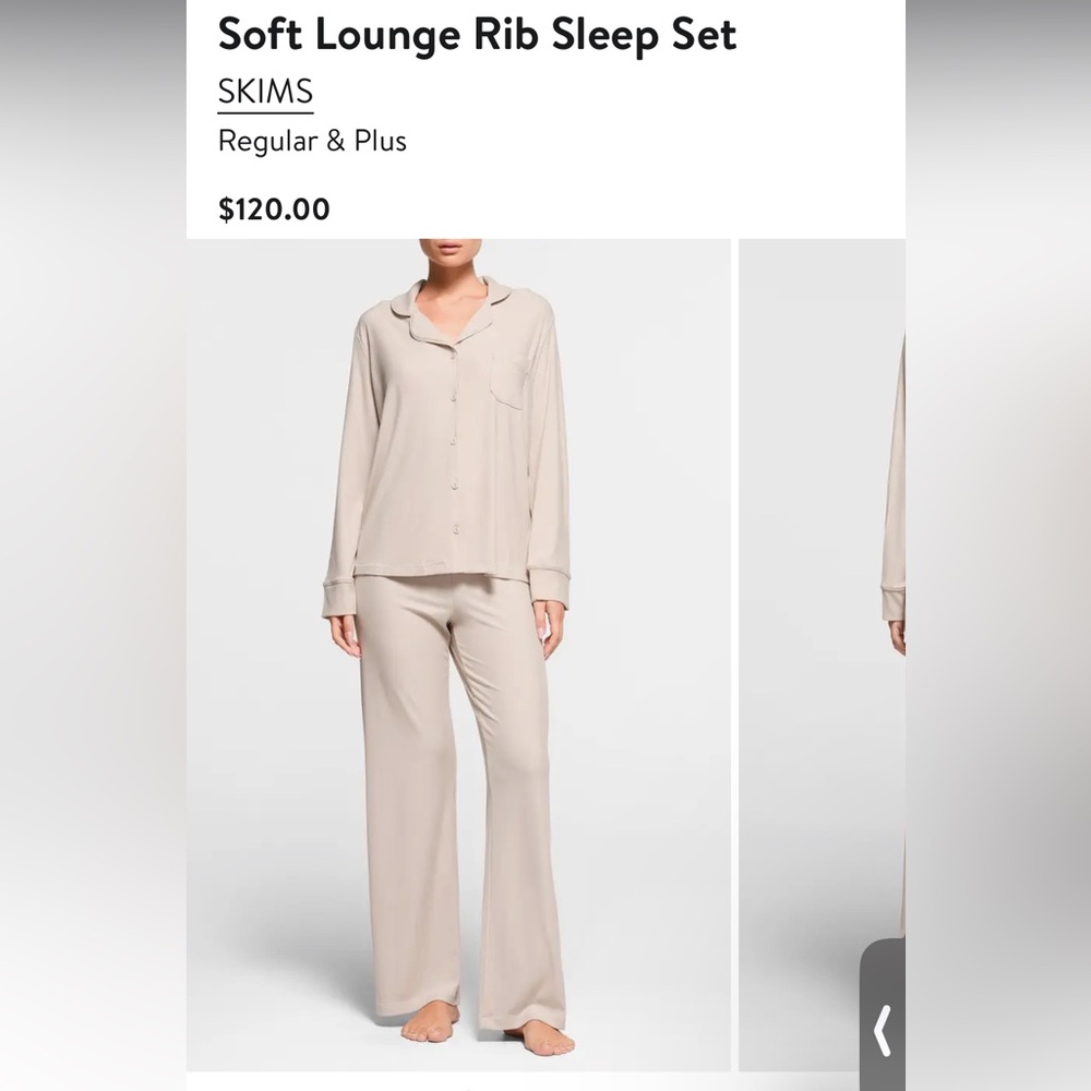 NWT- SKIMS- Sz 2X- Jersey LongSleeve PJ Set- Taupe- 30” inseam